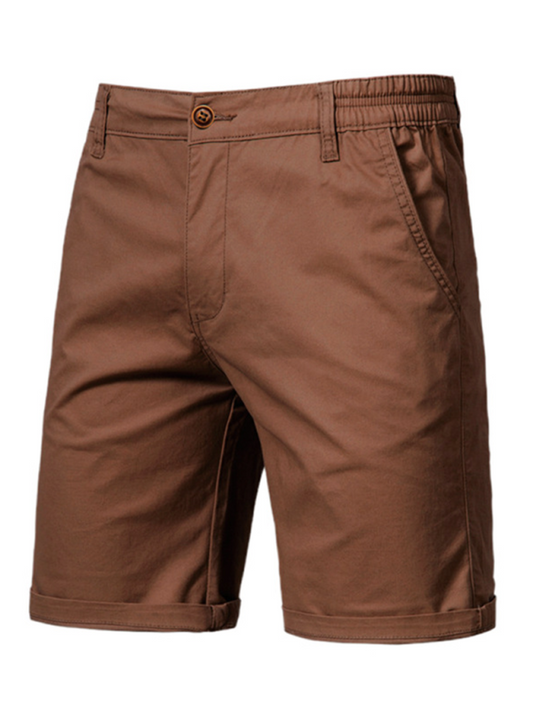 Casual Men Chinos – Mid-Rise Button Closure