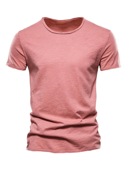 Men's Round-Neck Short-Sleeves T-Shirt – Lightweight - Red