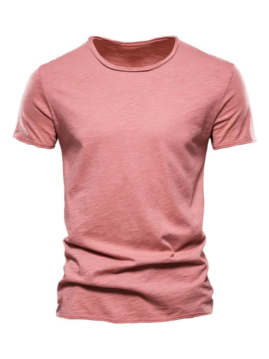 Men's Round-Neck Short-Sleeves T-Shirt – Lightweight - Red