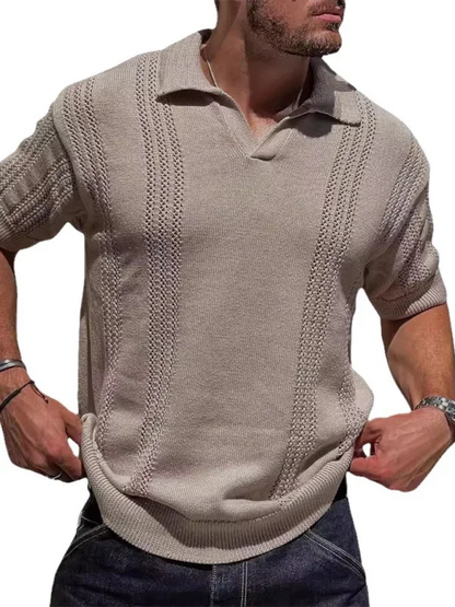 Men Short Sleeves Polo Shirt – Stretchable - White