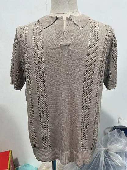 Men Short Sleeves Polo Shirt – Stretchable - White