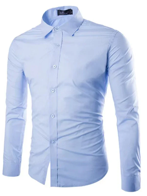 Men Casual Long Sleeves Button-Down Shirt – Wrinkle-Resistant - Green, Black