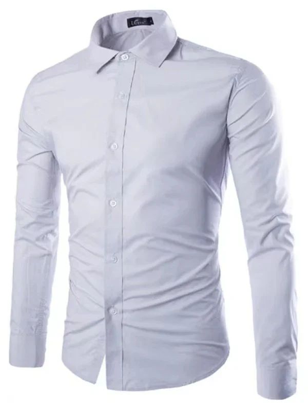 Men Casual Long Sleeves Button-Down Shirt – Wrinkle-Resistant - Green, Black