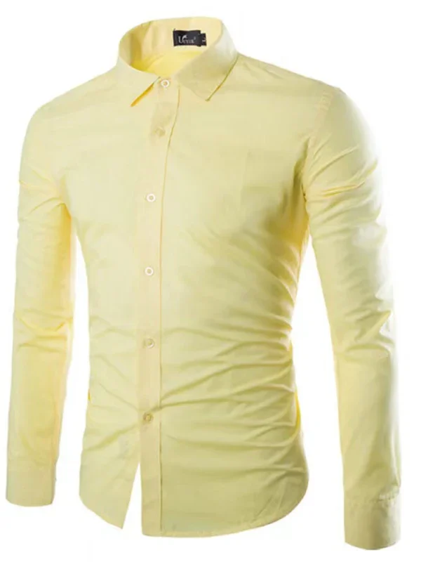 Men Casual Long Sleeves Button-Down Shirt – Wrinkle-Resistant - Green, Black