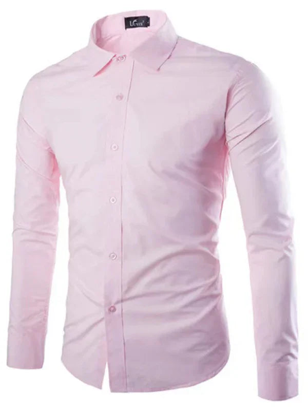 Men Casual Long Sleeves Button-Down Shirt – Wrinkle-Resistant - Green, Black