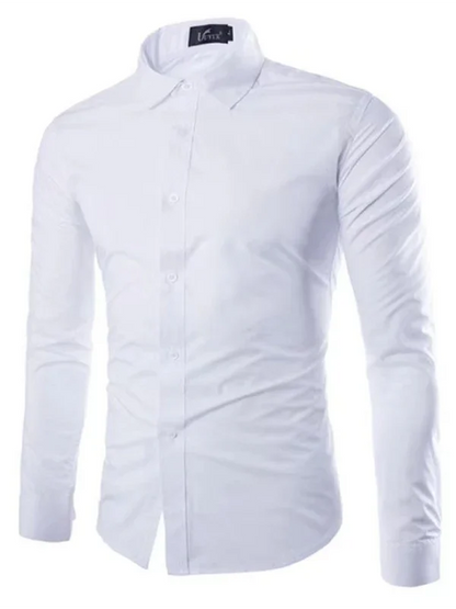 Men Casual Long Sleeves Button-Down Shirt – Wrinkle-Resistant - Green, Black