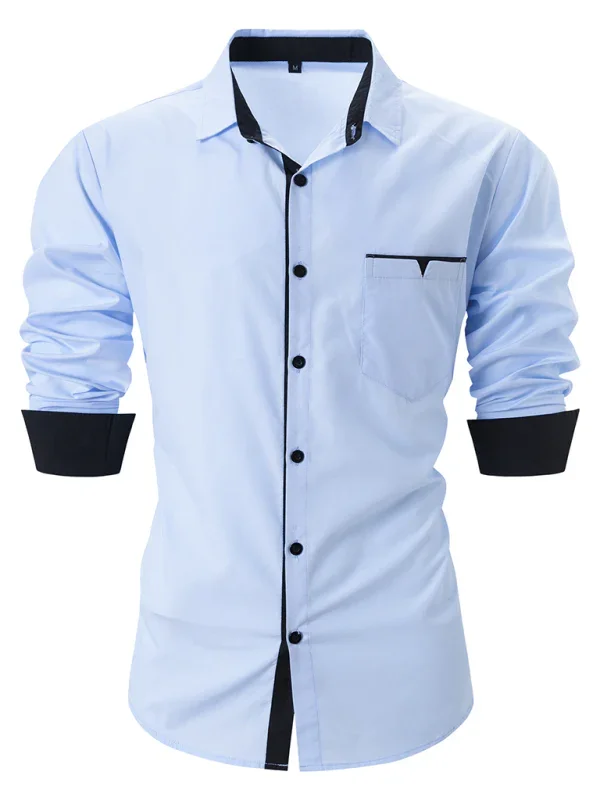 Men Cotton Long Sleeves Regular Fit Casual Shirt – Breathable - Pink, Black