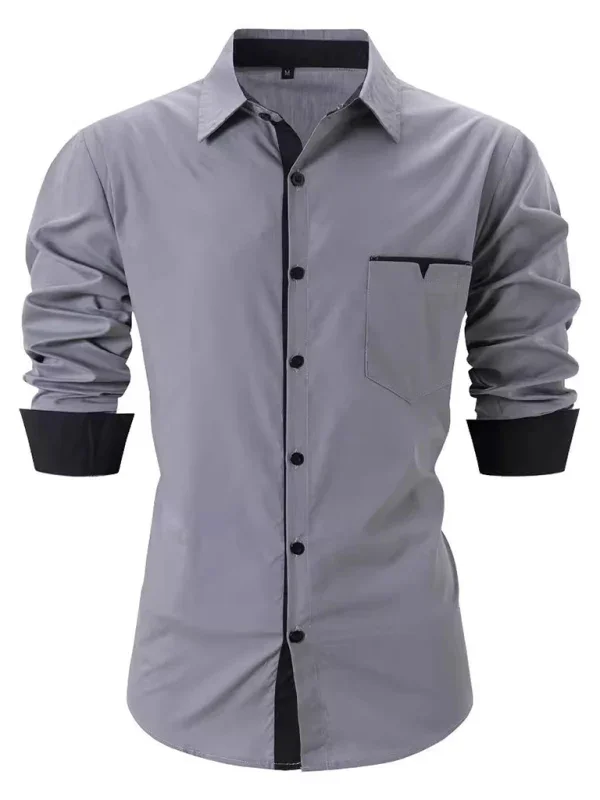 Men Cotton Long Sleeves Regular Fit Casual Shirt – Breathable - Pink, Black