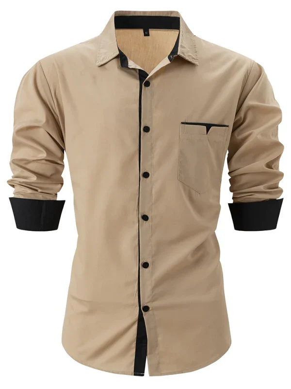 Men Cotton Long Sleeves Regular Fit Casual Shirt – Breathable - Pink, Black