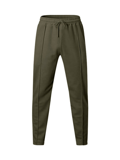 Sporty Men Trousers – Mid Rise Elastic Waist