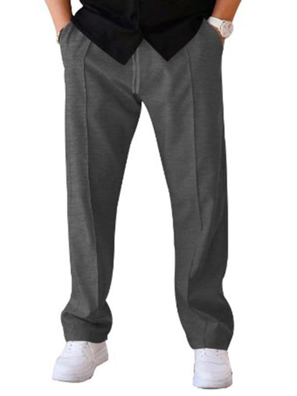 Sporty Men Trousers – Mid Rise Elastic Waist