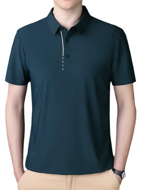 Men Short Sleeves Polo Shirt – Stretchable - Green, Black