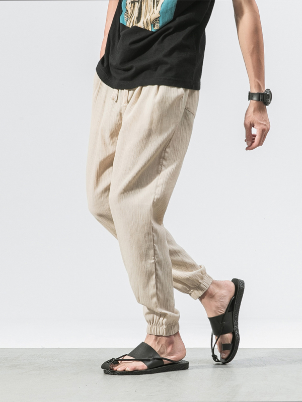 Casual Men Joggers – Mid Rise Drawstring