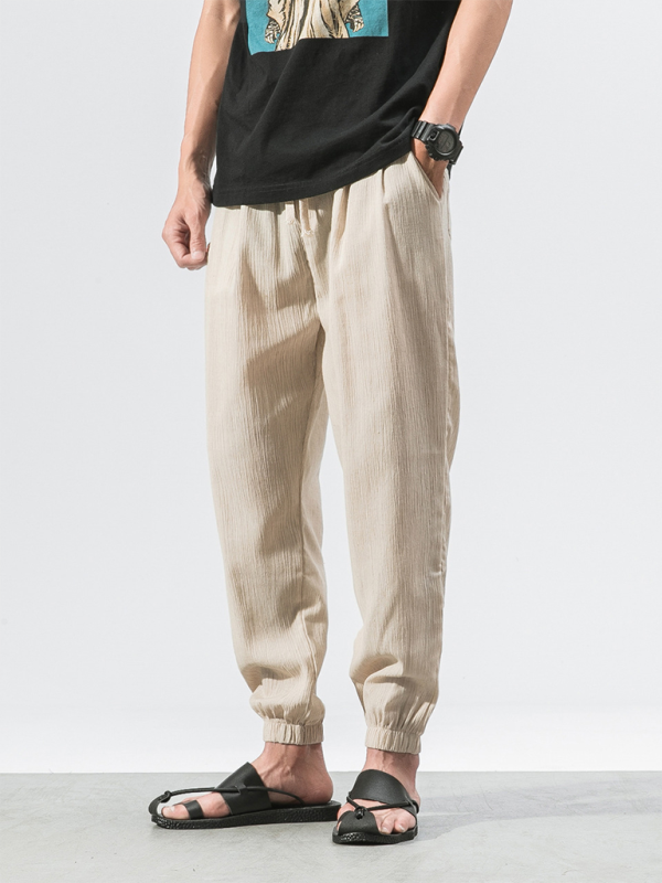 Casual Men Joggers – Mid Rise Drawstring