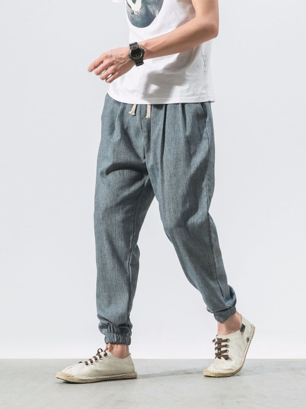 Casual Men Joggers – Mid Rise Drawstring