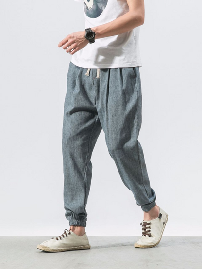 Casual Men Joggers – Mid Rise Drawstring
