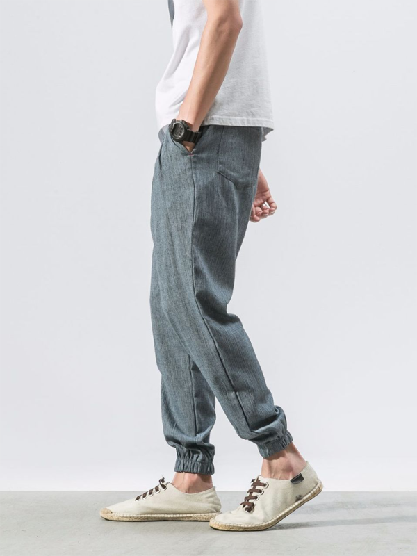 Casual Men Joggers – Mid Rise Drawstring
