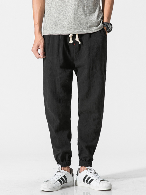 Casual Men Joggers – Mid Rise Drawstring