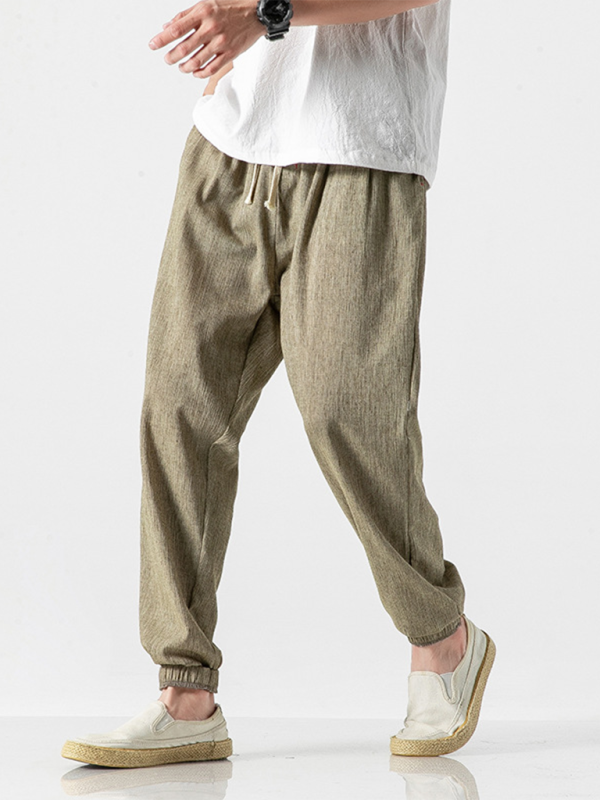 Casual Men Joggers – Mid Rise Drawstring