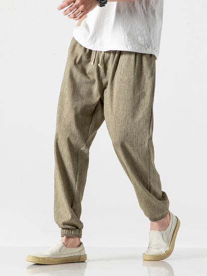 Casual Men Joggers – Mid Rise Drawstring