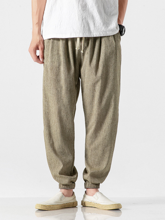 Casual Men Joggers – Mid Rise Drawstring