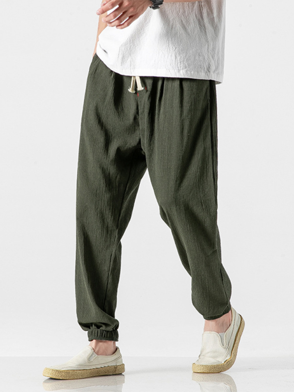Casual Men Joggers – Mid Rise Drawstring
