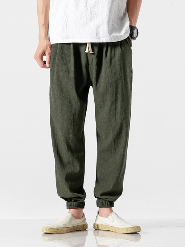 Casual Men Joggers – Mid Rise Drawstring