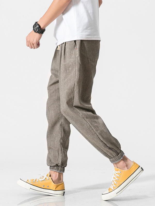 Casual Men Joggers – Mid Rise Drawstring