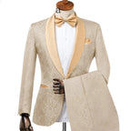 Elegant Men’s Tuxedo Suit - Texture Single-Breasted