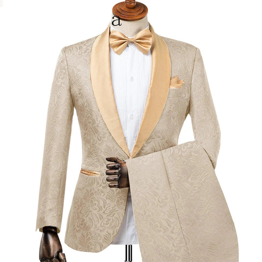 Italian Wedding 2-Piece Tuxedo Suit for Men - Tuxedo Suit - Guocali