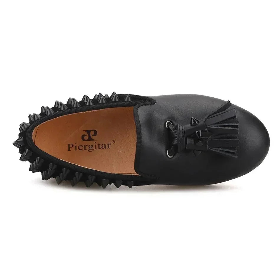 Kids Casual Tassel Dress Loafers - Slip-On Flat Formal Dress Shoes