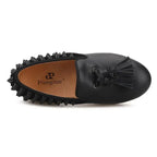 Kids Casual Tassel Dress Loafers - Slip-On Flat Formal Dress Shoes