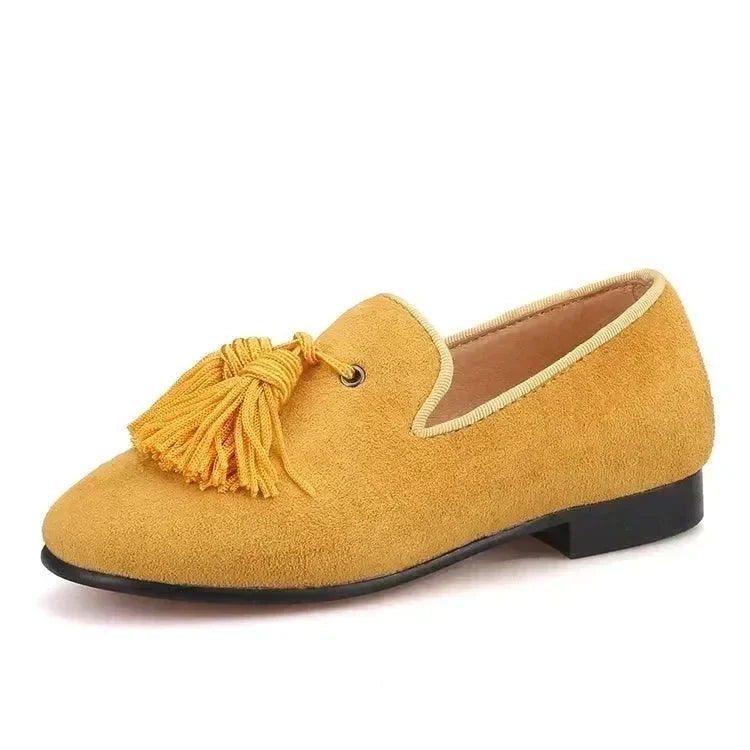 Kids Casual Tassel Dress Loafers - Slip-On Slip-On Formal Dress Shoes