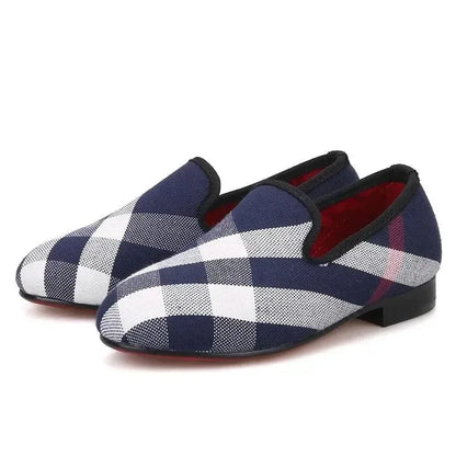 Kids Loafers Cherry Comfort: Matching Parent-Child Loafers - Red Cotton Insoles -Guocali