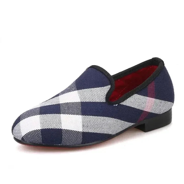 Kids Loafers Cherry Comfort: Matching Parent-Child Loafers - Red Cotton Insoles -Guocali