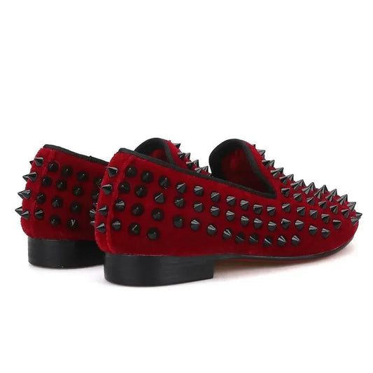 Kids Loafers Classic Style Kids Shoe Velvet Spikes Shoes -Guocali