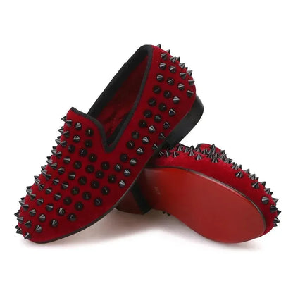 Kids Loafers Classic Style Kids Shoe Velvet Spikes Shoes -Guocali