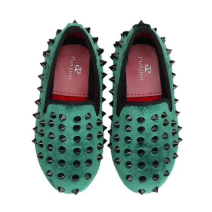 Kids Loafers Classic Style Kids Shoe Velvet Spikes Shoes - Loafer Shoes - Guocali