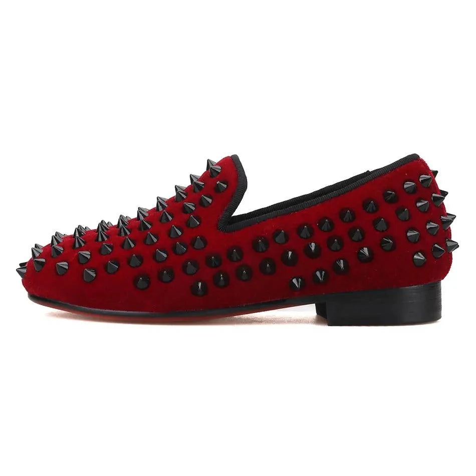 Kids Loafers Classic Style Kids Shoe Velvet Spikes Shoes - Loafer Shoes - Guocali