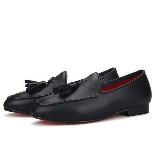 Kids Loafers Family Elegance: Handmade Leather Loafers for Kids -Guocali