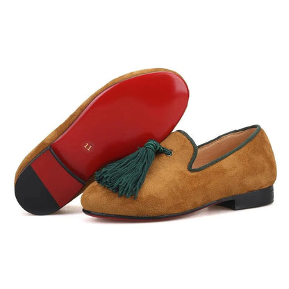 Kids Loafers Khaki Kids' Loafer Shoes: Classic Style with Tassel Detailing - Loafer Shoes - Guocali