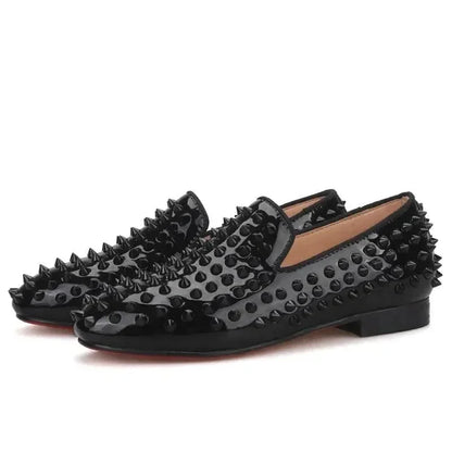 Kids Loafers Matching Sophistication: Handmade Spiked Loafers for Kids -Guocali