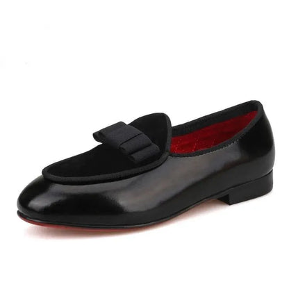 Kids Loafers Party-Ready: Handmade Children's Loafers with Red Outsoles - Loafer Shoes - Guocali