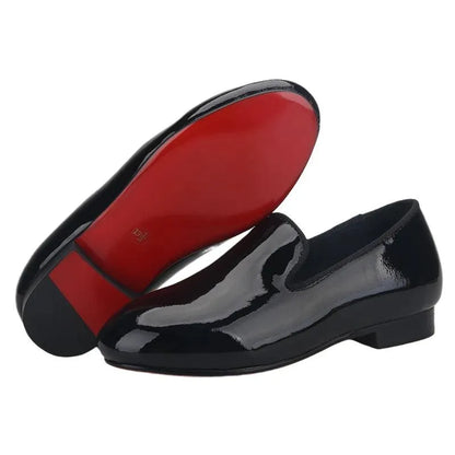 Kids Loafers Refined Elegance: Handmade Children's Patent Leather Loafer - Loafer Shoes - Guocali