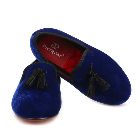 Kids Loafers Royal Blue Children's Tassel Loafer Shoes -Guocali