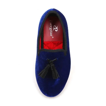Kids Loafers Royal Blue Children's Tassel Loafer Shoes -Guocali