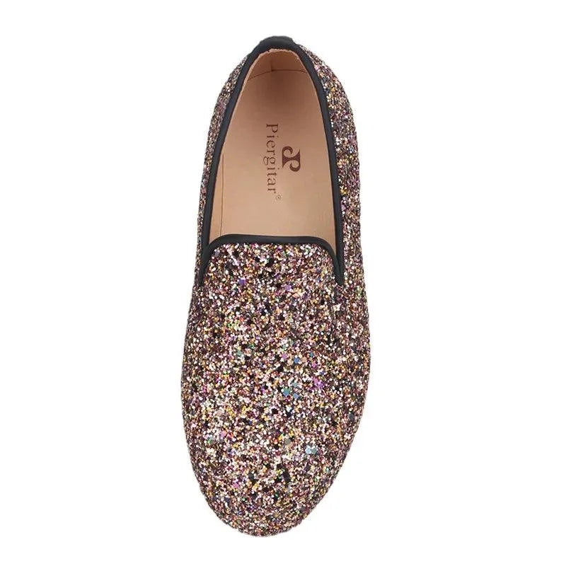 Kids Loafers Sparkle Step: Handcrafted Multicolor Children's Loafers - Loafer Shoes - Guocali