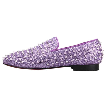 Kids Loafers Spiky Violet Delight: Trendy Loafers for Toddlers and Big Kids - Loafer Shoes - Guocali