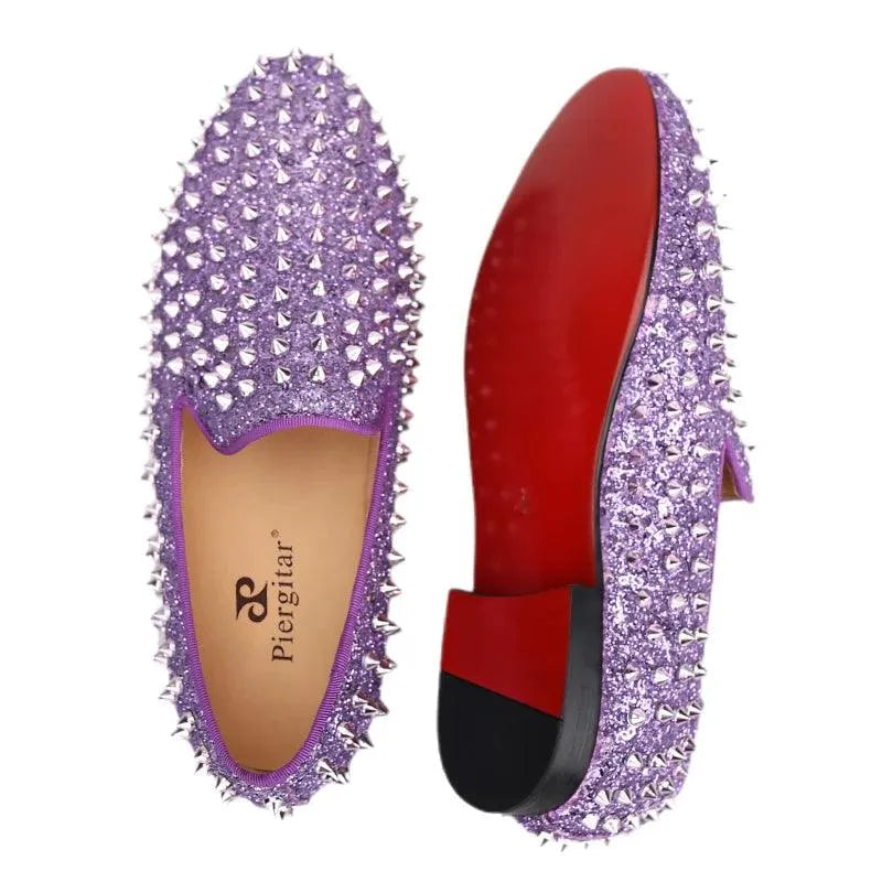 Kids Loafers Spiky Violet Delight: Trendy Loafers for Toddlers and Big Kids - Loafer Shoes - Guocali