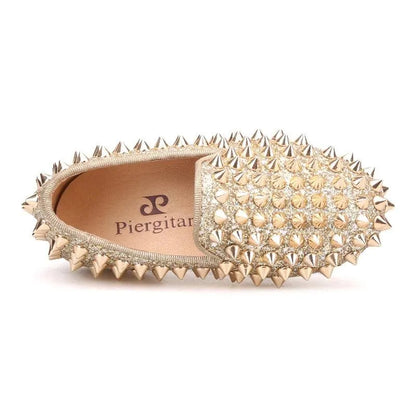 Kids Loafers Timeless Elegance: Handmade Spiked Loafers for Kids - Loafer Shoes - Guocali